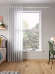 John Lewis Eyelet Voile Panel, White - thumbnail 3