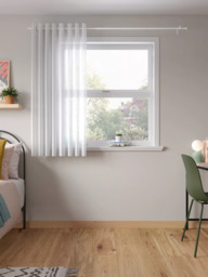 John Lewis Eyelet Voile Panel, White - thumbnail 6