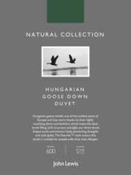 John Lewis Natural Collection Hungarian Goose Down Duvet, 13.5 Tog - thumbnail 3