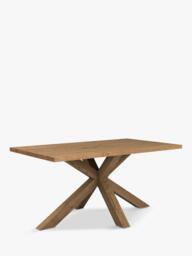 John Lewis Thornton Fixed Solid Oak Dining Table, Straight Edge, Natural Oil