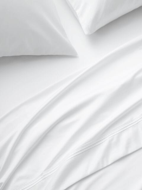 John Lewis Egyptian Cotton Sateen 1000 Thread Count Flat Sheet, White - image 1