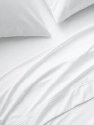 John Lewis Egyptian Cotton Sateen 1000 Thread Count Flat Sheet, White - thumbnail 1