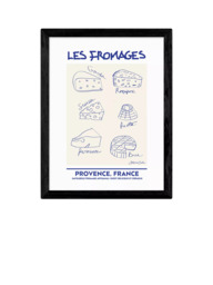 EAST END PRINTS Stephie Cardona 'Les Fromages' Framed Print - thumbnail 1