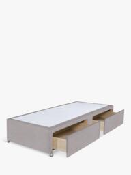 John Lewis Non-Sprung Upholstered 2 Drawer Divan Base, Single - thumbnail 2