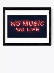 EAST END PRINTS Limbo and Ginger 'No Music No Life' Framed Print - thumbnail 1