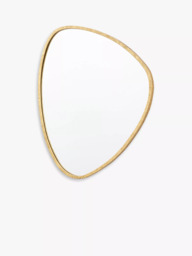 Gallery Direct Chattenden Organic Free Form Metal Frame Wall Mirror, 70 x 60cm, Gold - thumbnail 2