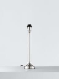 John Lewis Shelley Table Lamp Base, Silver - thumbnail 1