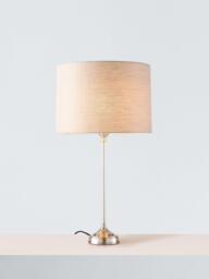 John Lewis Shelley Table Lamp Base, Silver - thumbnail 2