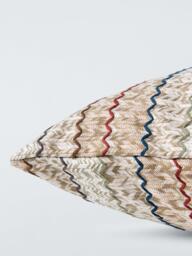 John Lewis Embroidered Chevron Cushion, Natural/Multi - thumbnail 3