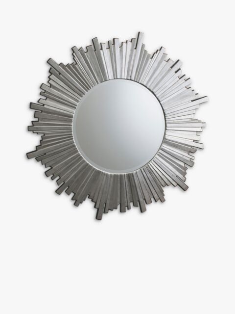 Gallery Direct Herzfield Starburst Round Mirror, 100cm, Silver - image 1