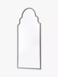 Moroccan Nights Metal Frame Indoor/Outdoor Wall Mirror, 150 x 61cm, Grey - thumbnail 2