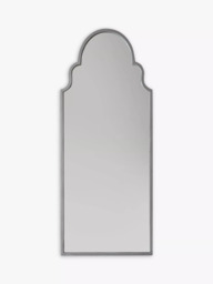 Moroccan Nights Metal Frame Indoor/Outdoor Wall Mirror, 150 x 61cm, Grey