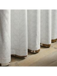Orla Kiely Wildflower Pair Lined Eyelet Curtain, Coffee - thumbnail 4
