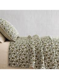 West Elm Laney Floral Quilted Bedspread, Elm - thumbnail 1