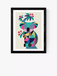 EAST END PRINTS Rachel Lee 'Baby Koala with Mum' Framed Print