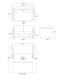 Swyft Model 08 Medium 2 Seater Double Sofa Bed - thumbnail 2