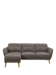John Lewis Arlo LHF Chaise Leather Sofa, Light Leg - thumbnail 5