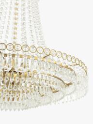 Laura Ashley Enid Grande Crystal Chandelier Ceiling Light, Antique Brass - thumbnail 6