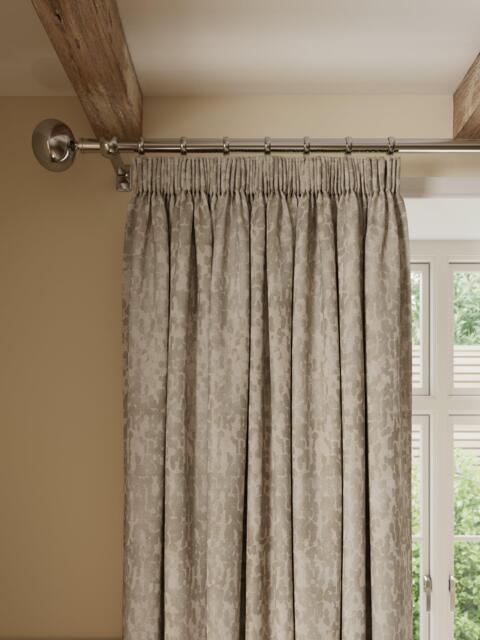 John Lewis Wilcote Textured Cut Velvet Pair Blackout Lined Pencil Pleat Curtains - image 1