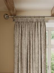 John Lewis Wilcote Textured Cut Velvet Pair Blackout Lined Pencil Pleat Curtains - thumbnail 1