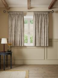 John Lewis Wilcote Textured Cut Velvet Pair Blackout Lined Pencil Pleat Curtains - thumbnail 6
