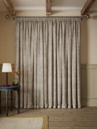 John Lewis Wilcote Textured Cut Velvet Pair Blackout Lined Pencil Pleat Curtains - thumbnail 5