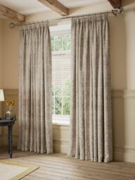 John Lewis Wilcote Textured Cut Velvet Pair Blackout Lined Pencil Pleat Curtains - thumbnail 4
