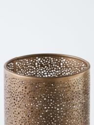 John Lewis Etched Table Lamp, Antique Brass - thumbnail 3