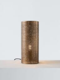 John Lewis Etched Table Lamp, Antique Brass