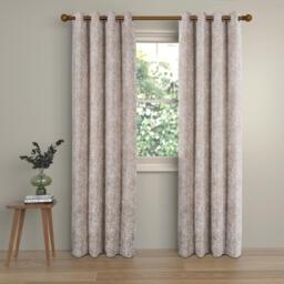 John Lewis Lidia Pair Blackout Lined Eyelet Curtains, Gold - thumbnail 3