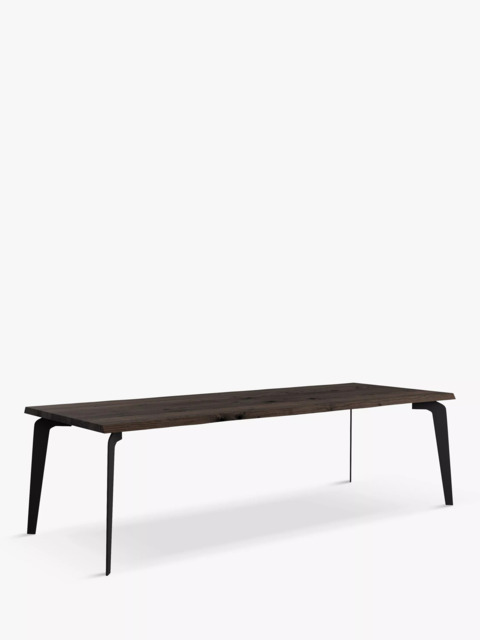 John Lewis Reigate Fixed Dining Table, Natural Edge, Solid Oak Dark Oil - image 1