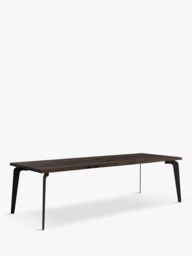 John Lewis Reigate Fixed Dining Table, Natural Edge, Solid Oak Dark Oil