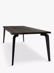 John Lewis Reigate Fixed Dining Table, Natural Edge, Solid Oak Dark Oil - thumbnail 4