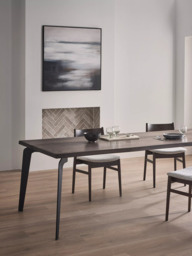 John Lewis Reigate Fixed Dining Table, Natural Edge, Solid Oak Dark Oil - thumbnail 2