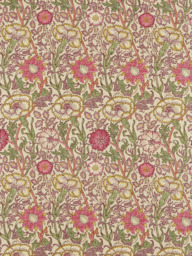 Morris & Co. Pink and Rose Made to Measure Curtains or Roman Blind, Manilla/Wine - thumbnail 1