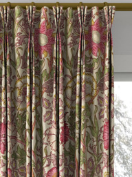 Morris & Co. Pink and Rose Made to Measure Curtains or Roman Blind, Manilla/Wine - thumbnail 6