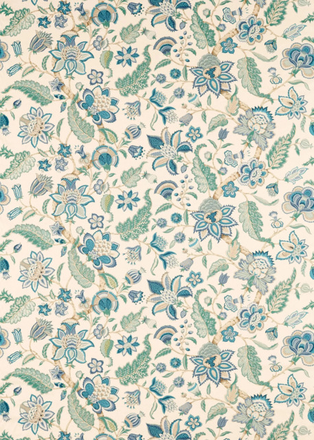 Sanderson Newnham Courtney Made to Measure Curtains or Roman Blind, Eucalyptus/Cadet Blue - image 1