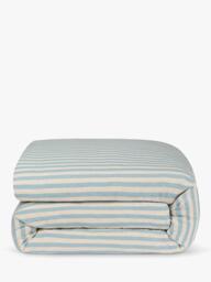 Piglet in Bed Pembroke Stripe Linen Blend Bedding, Costal Blue - thumbnail 4