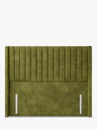 John Lewis Belgravia Winged Full Depth Upholstered Headboard, Super King Size