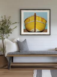 Brookpace Lascelles 'Fishing Boat' Framed Print, 76 x 66cm, Yellow - thumbnail 2