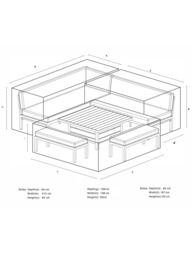 John Lewis Platform Corner Garden Dining/Lounge Set Furniture Cover, 3 Piece - thumbnail 5