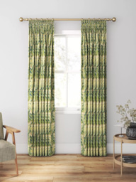 Morris & Co. Laceflower Made to Measure Curtains or Roman Blind, Pistachio/Linen - thumbnail 3