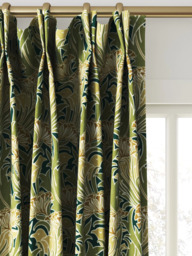 Morris & Co. Laceflower Made to Measure Curtains or Roman Blind, Pistachio/Linen - thumbnail 4