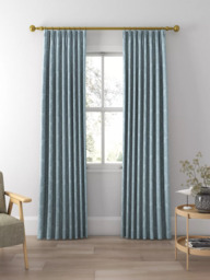 Sanderson Lymington Damask Made to Measure Curtains or Roman Blind, Sky Blue - thumbnail 3