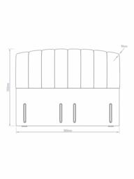 Hypnos Beatrice Euro Slim Upholstered Headboard, Super King Size - thumbnail 4