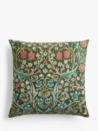Morris & Co. Blackthorn Cushion, Green - thumbnail 1