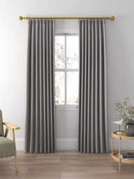 John Lewis Cotton Blend Made to Measure Curtains or Roman Blind, Steel - thumbnail 3