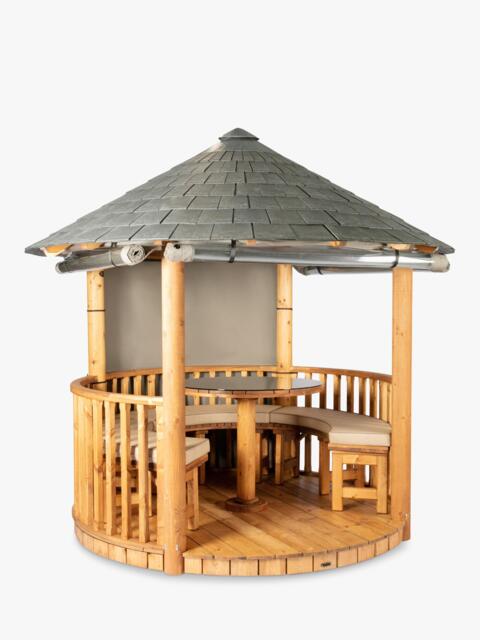 Breeze House Mara Classic Slate Effect Tile Roof Circular Gazebo, FSC-Certified (Scandinavian Redwood) - image 1