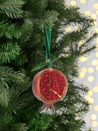 John Lewis The Curator Pomegranate Bauble, Red - thumbnail 2