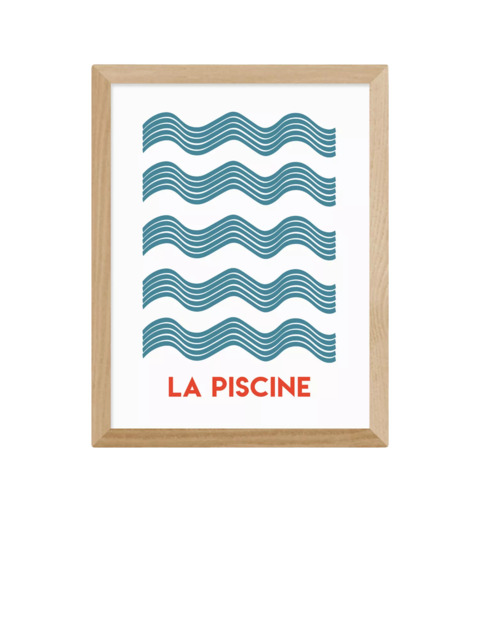 EAST END PRINTS Fan Club 'La Piscine' Framed Print